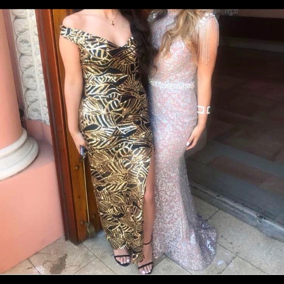 Portia and Scarlett Dress Silver Gown - Picture 3 of 6